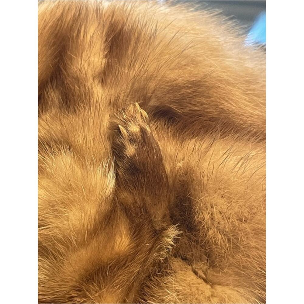 Vintage Amrose New York Genuine Mink Fur Satin Cloche Hat Cossack Winter Brown - Picture 4 of 8